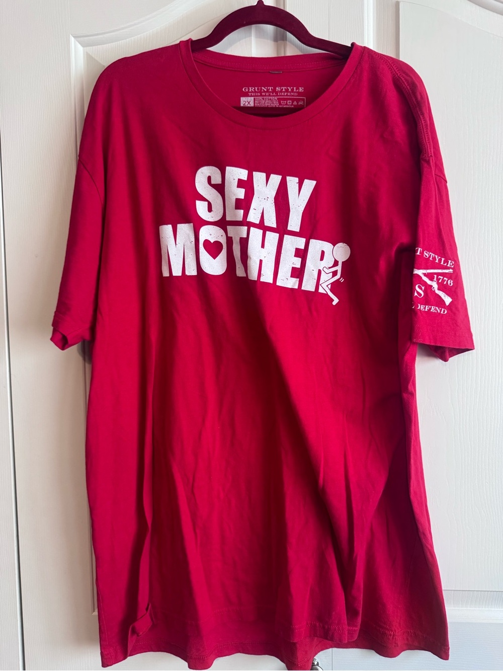 Grunt Style Red 'Sexy Mother' Graphic Short Sleeve Tee